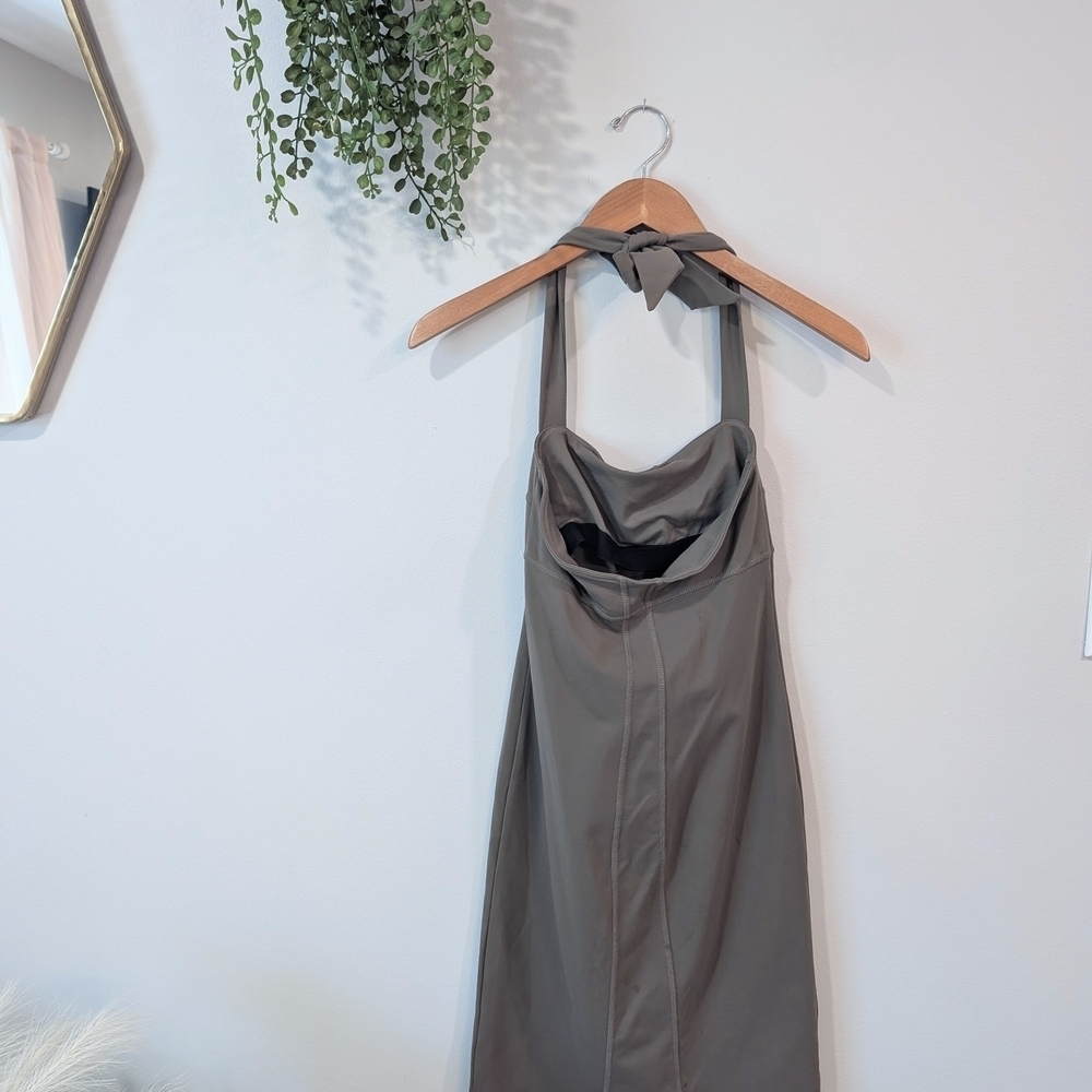 Athleta Green Sheath Halter Dress - Picture 2 of 7